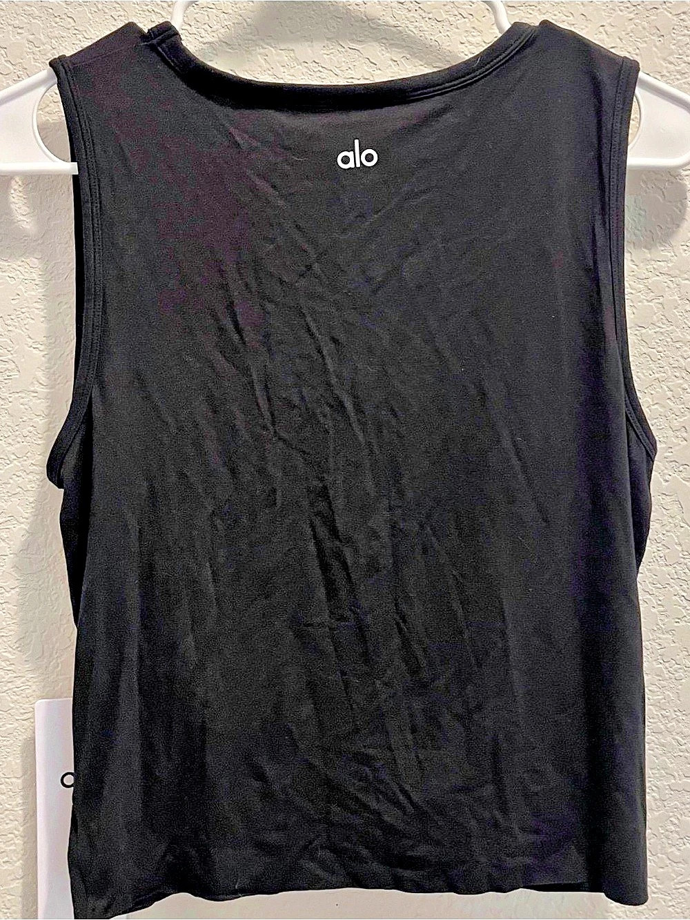 alo Cover Tank Twist Front Tank Black Large NWT